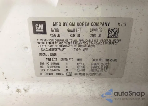 2019 Buick Encore Fwd Preferred from USA, damaged, VIN KL4CJASB6KB784457
